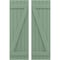 Ekena Millwork Americraft 5-Board (2 Batten) Wood Joined Board-n-Batten Shutters w/ Z-Bar, ARW102BB518X77TGH, PR ARW102BB518X77TGH - alternate 1